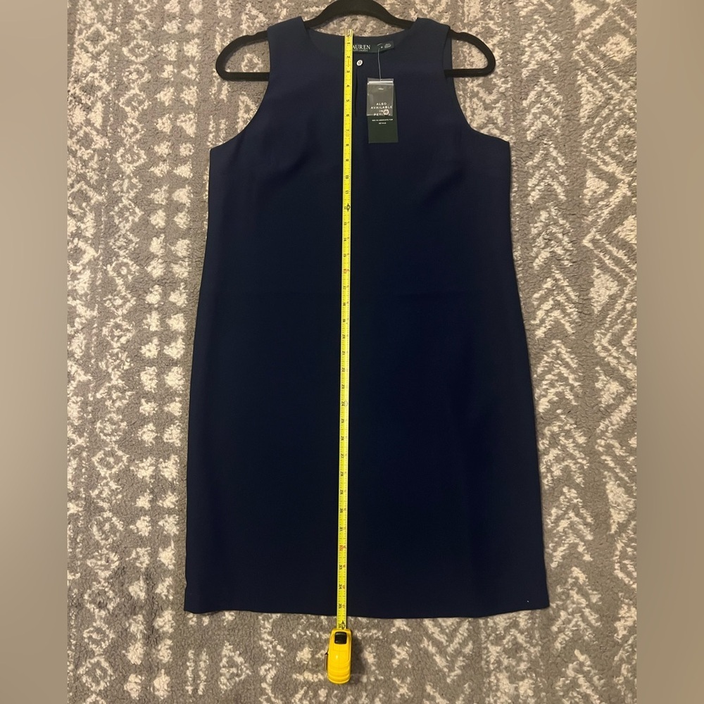 NWT Lauren Ralph Lauren Classic Navy sleeveless dress size 6 (W131) - Picture 10 of 11